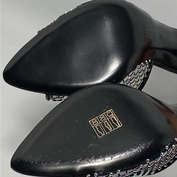 Saint Laurent Luz Mules In Mesh With Rhinestones size 39 - Picture 13 of 13